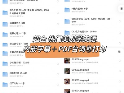 【5TB超全热门美剧资源学英语】